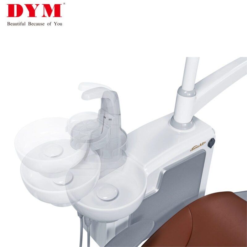 Comfortable leather 21 LED bulbs implant dental trolley