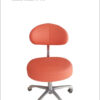 Rotating metal base dental assistant chair