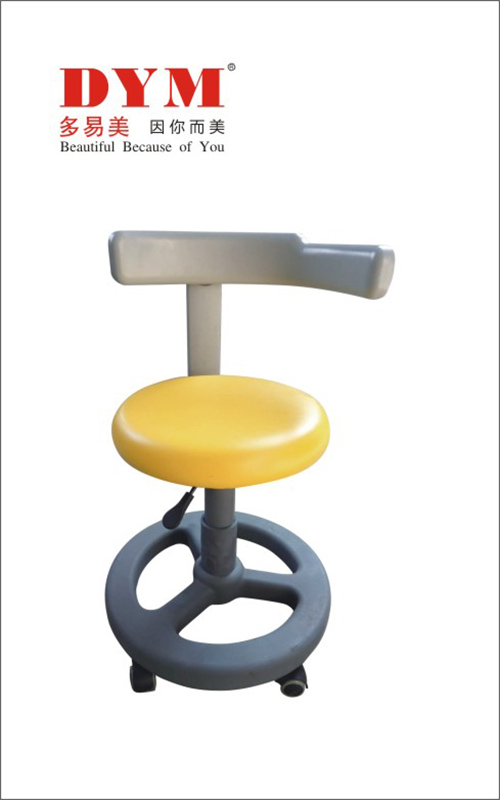 Height adjustable pu leather plastic base dental stool