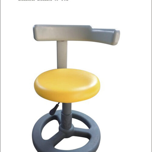 Height adjustable pu leather plastic base dental stool