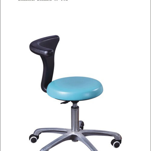 Rotary metal base large backrest dentist stool