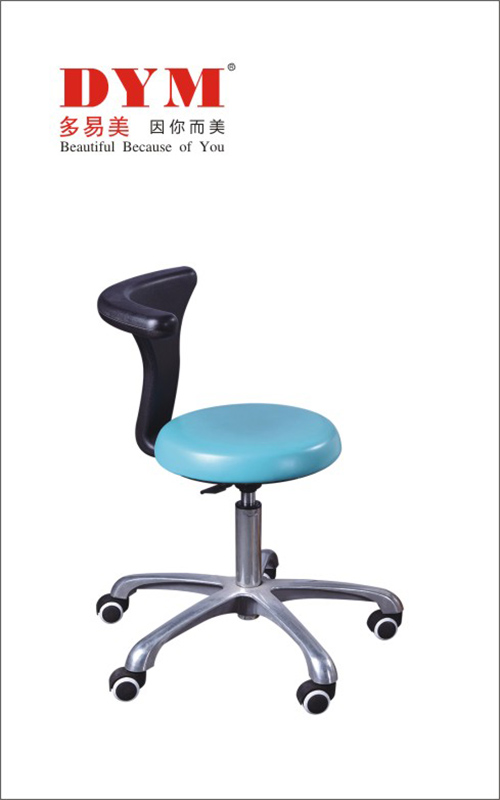 Rotary metal base large backrest dentist stool