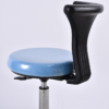 Rotating metal base with foot pedal doctor stool