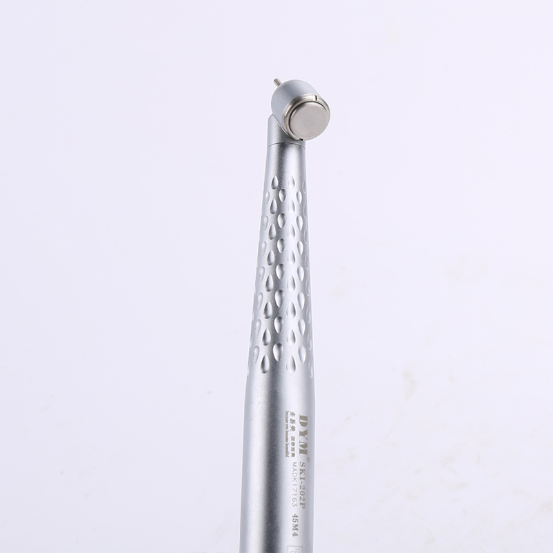45 degree non-slip pattern push button cartridge handpiece turbine