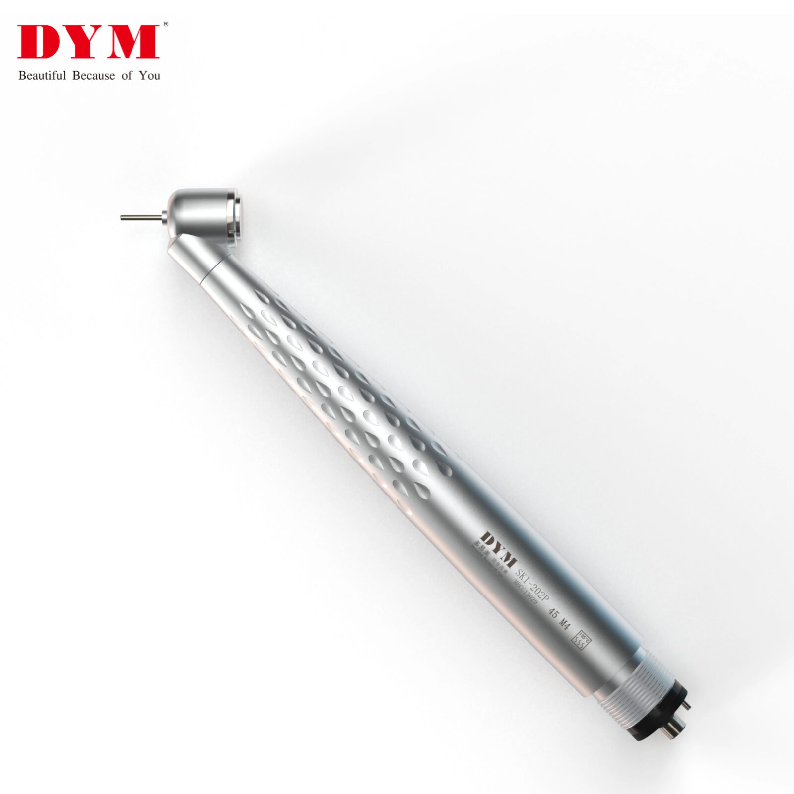 45 degree non slip pattern push button cartridge handpiece turbine